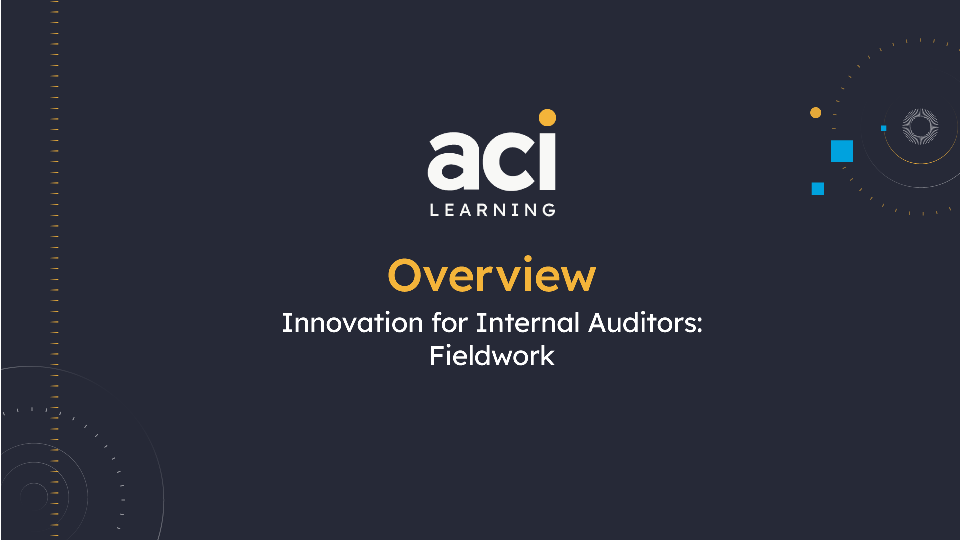 Innovation for Internal Auditors: Fieldwork  Overview