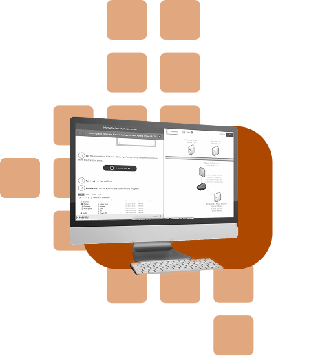 computer monitor with labs on it
